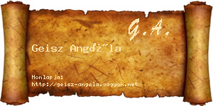 Geisz Angéla névjegykártya
